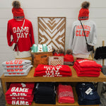 Game Day Pom Hat- Red/Black Accessories - Hat PANACHE