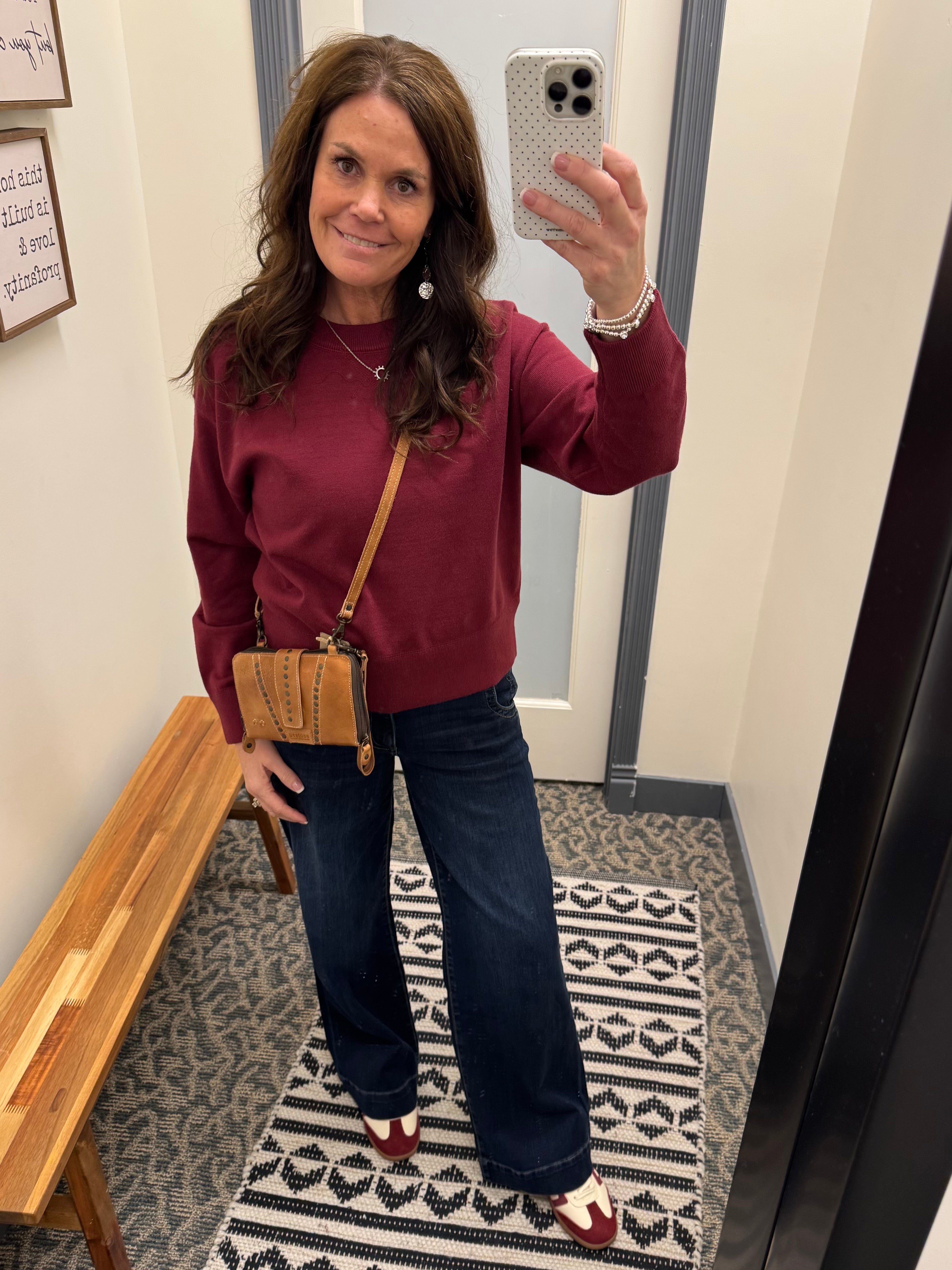 Festive Red Hemlet Sweater Top - Sweater VELVET HEART