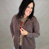 Rich Soil Snap Shacket Outerwear - Shacket MONO B