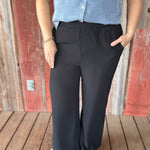 Black Wide Leg Pants Bottoms - Pants STACCATO