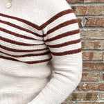 Copper Striped Crew Neck Sweater Top - Sweater STACCATO