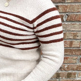 Copper Striped Crew Neck Sweater Top - Sweater STACCATO