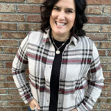 Tan/Black/Berry Adelaide Flannel