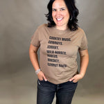 Western List Tee Top - Tee PANACHE