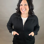 Black Caroline Pullover Top - Sweatshirt THREAD & SUPPLY