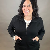 Black Caroline Pullover Top - Sweatshirt THREAD & SUPPLY