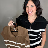 Brown Ivory Stella Sweater Top - Sweater THREAD & SUPPLY