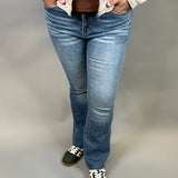 High Rise Boot Cut Smalt Blue