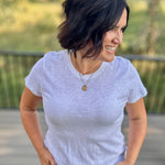 White Foundation Slub Tee Top - Tee Z Supply