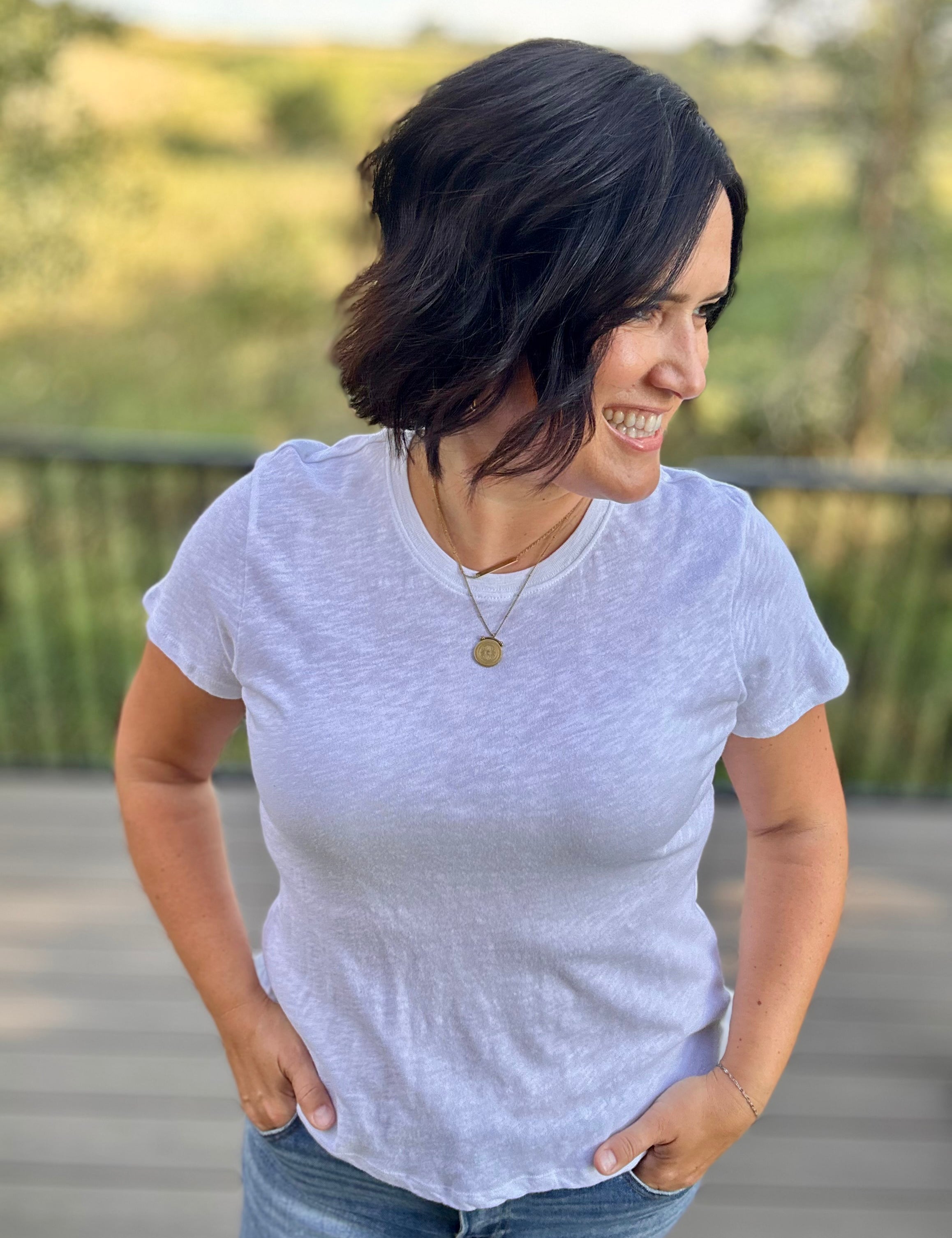 White Foundation Slub Tee Top - Tee Z Supply