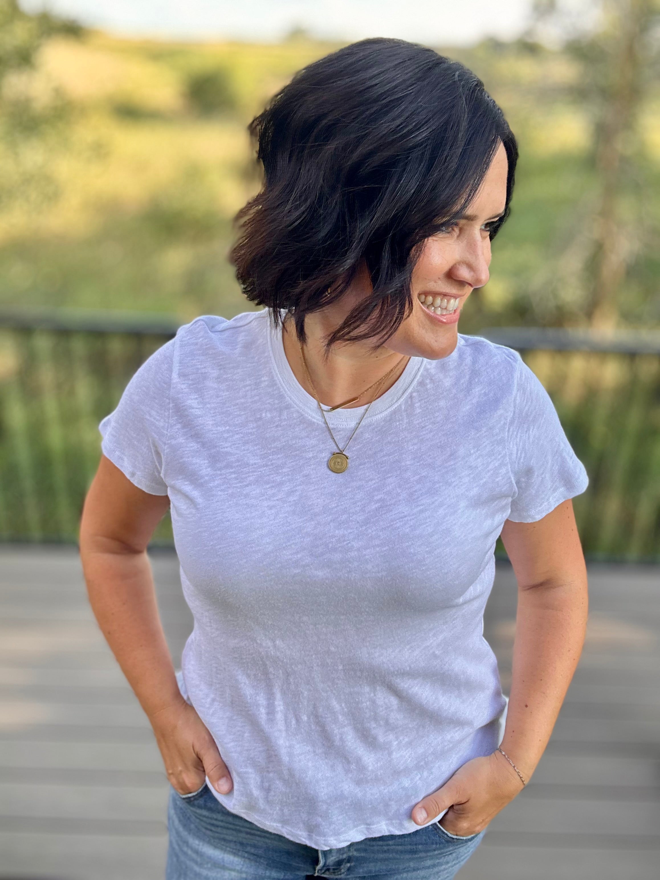 White Foundation Slub Tee Top - Tee Z Supply