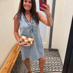 Ruffled Denim Dress Dresses EE:SOME