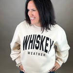 Tan Whiskey Weather Sweatshirt Top- Sweatshirt PANACHE