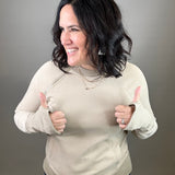 Tan Zipper Closure Sweatshirt