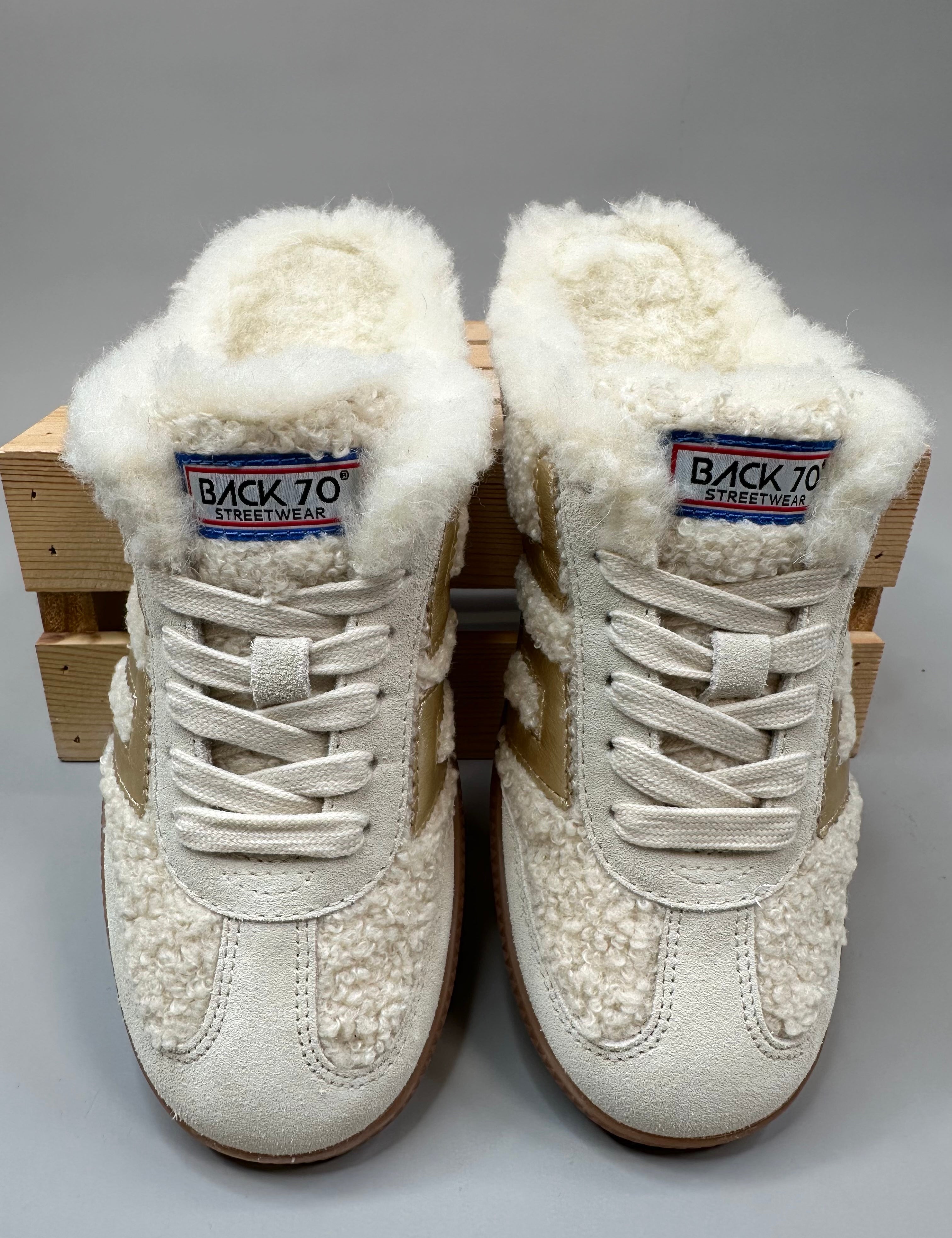 EASTER FL - Butter Gold Backless Sneaker Shoes - Sneaker Back 70