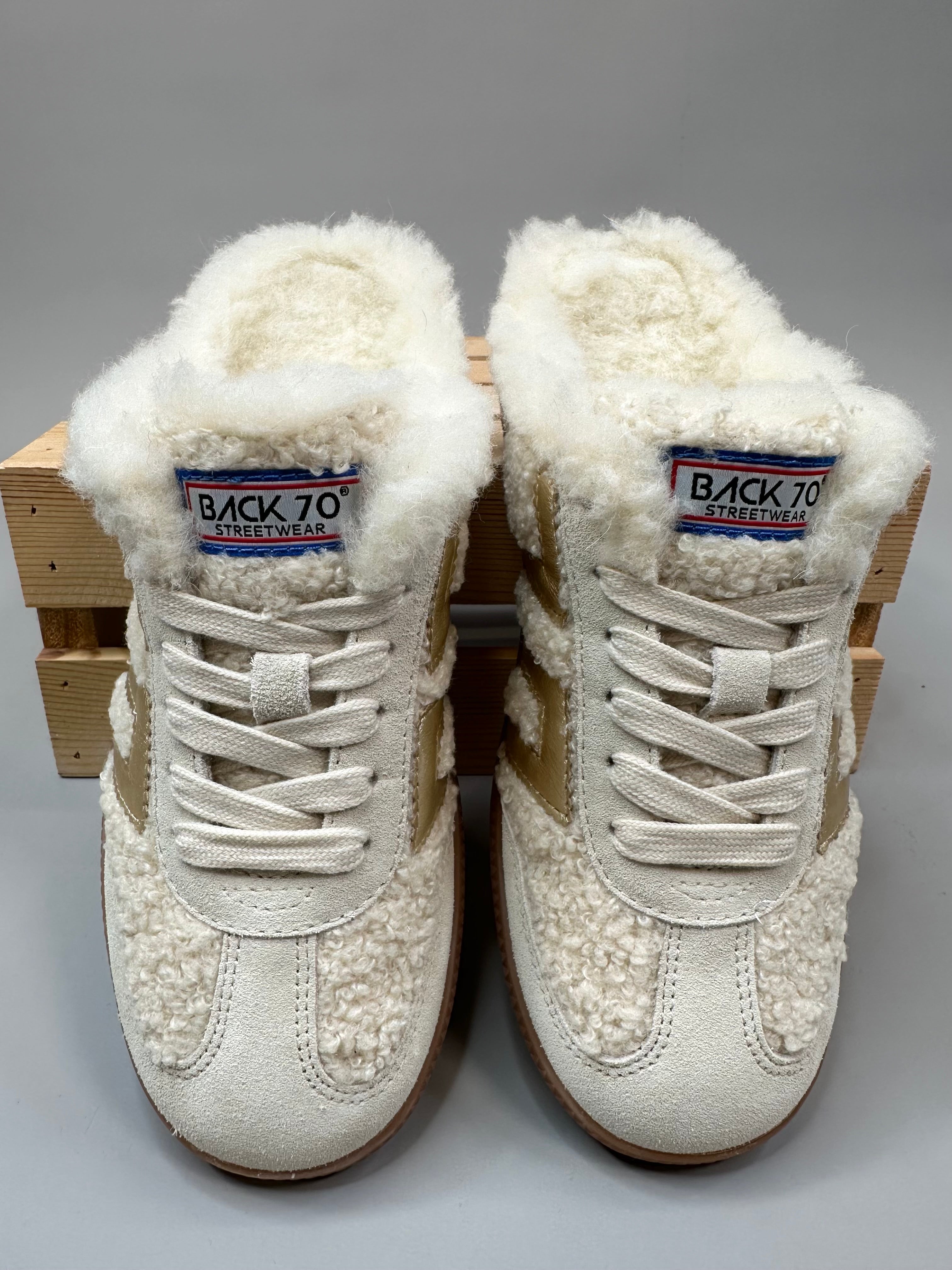 EASTER FL - Butter Gold Backless Sneaker Shoes - Sneaker Back 70