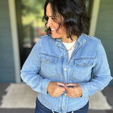 Poloo Blue Flap Jacket Outerwear- Jackets MICA DENIM
