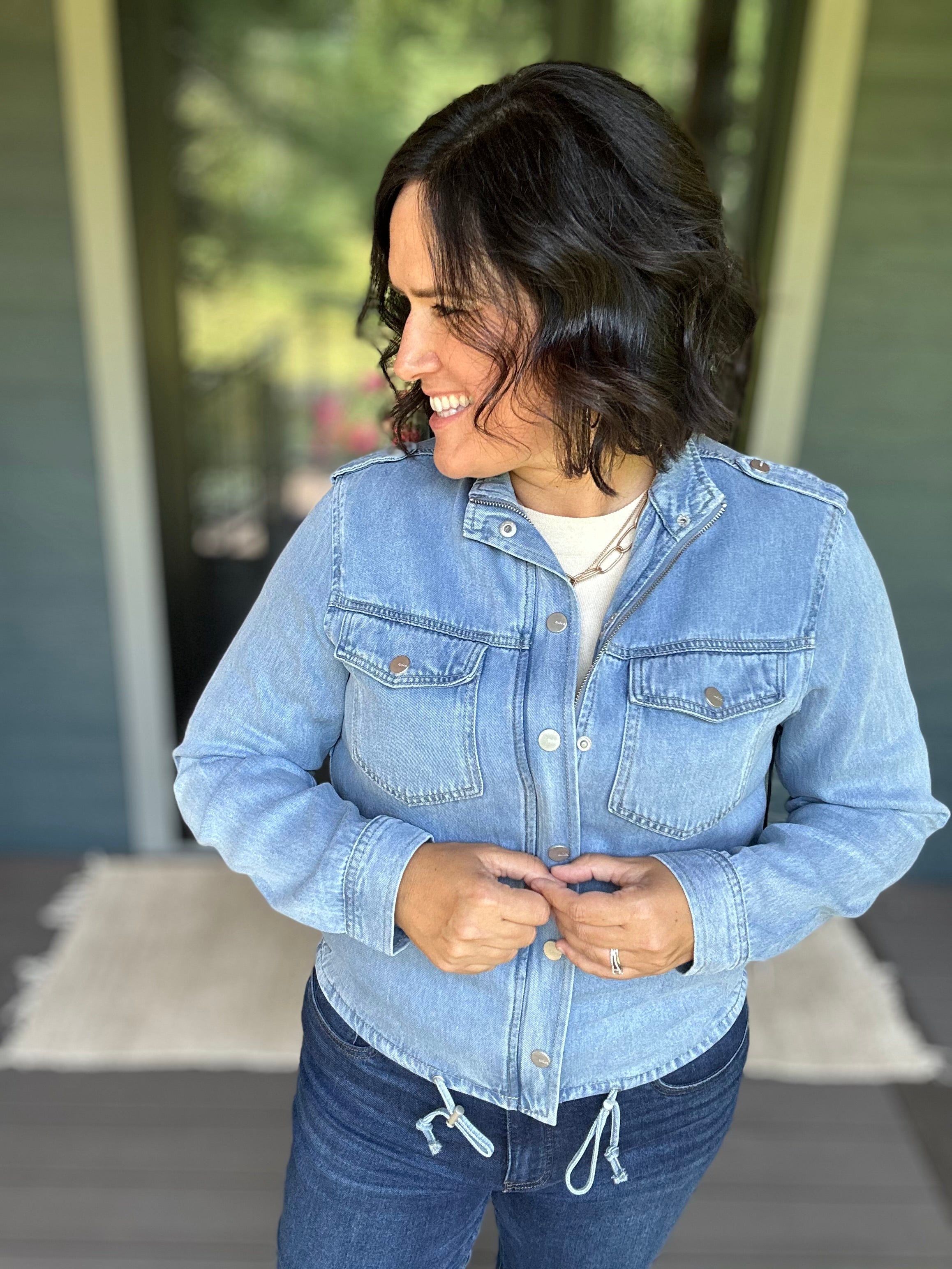 Poloo Blue Flap Jacket Outerwear- Jackets MICA DENIM