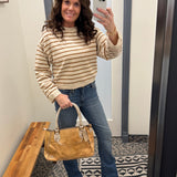 Oatmeal/Camel Soft Knitted Top Top - Sweater MIOU MUSE