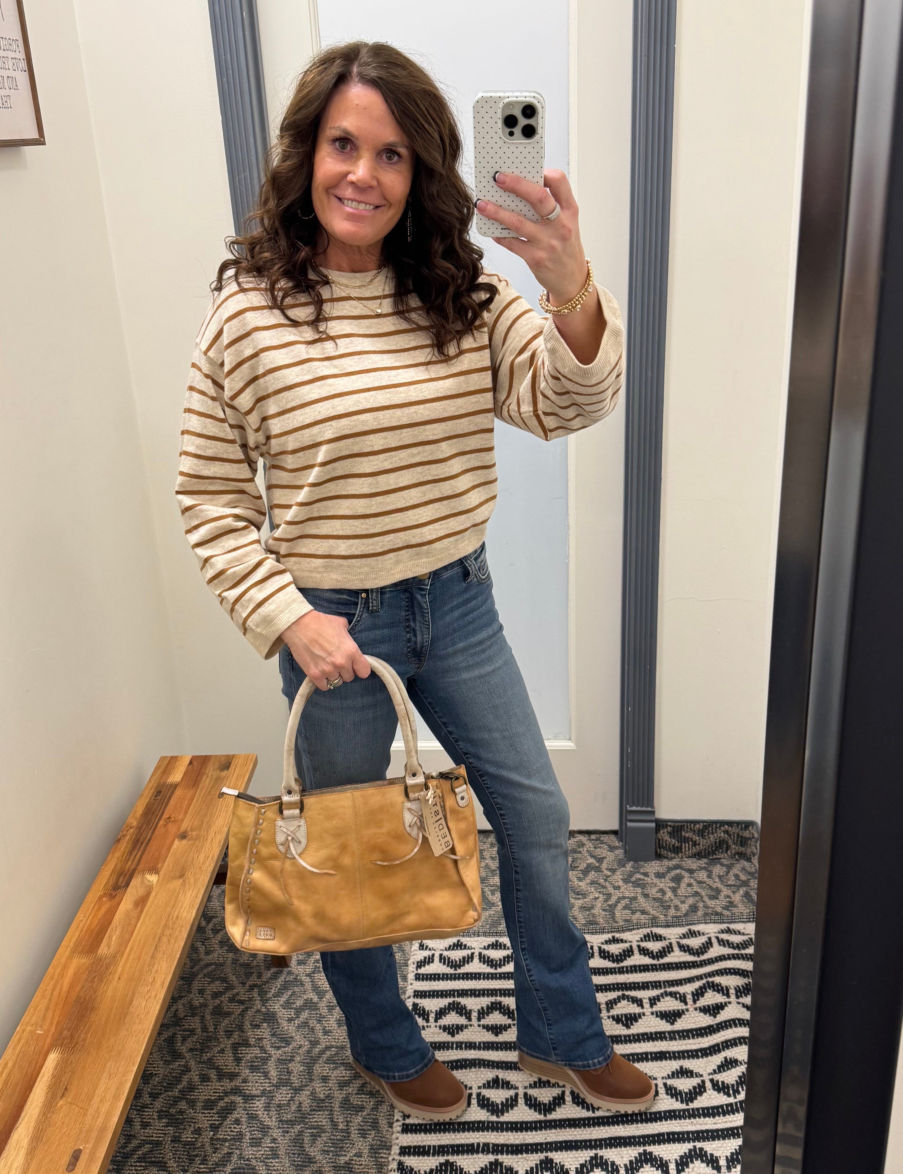 Oatmeal/Camel Soft Knitted Top Top - Sweater MIOU MUSE