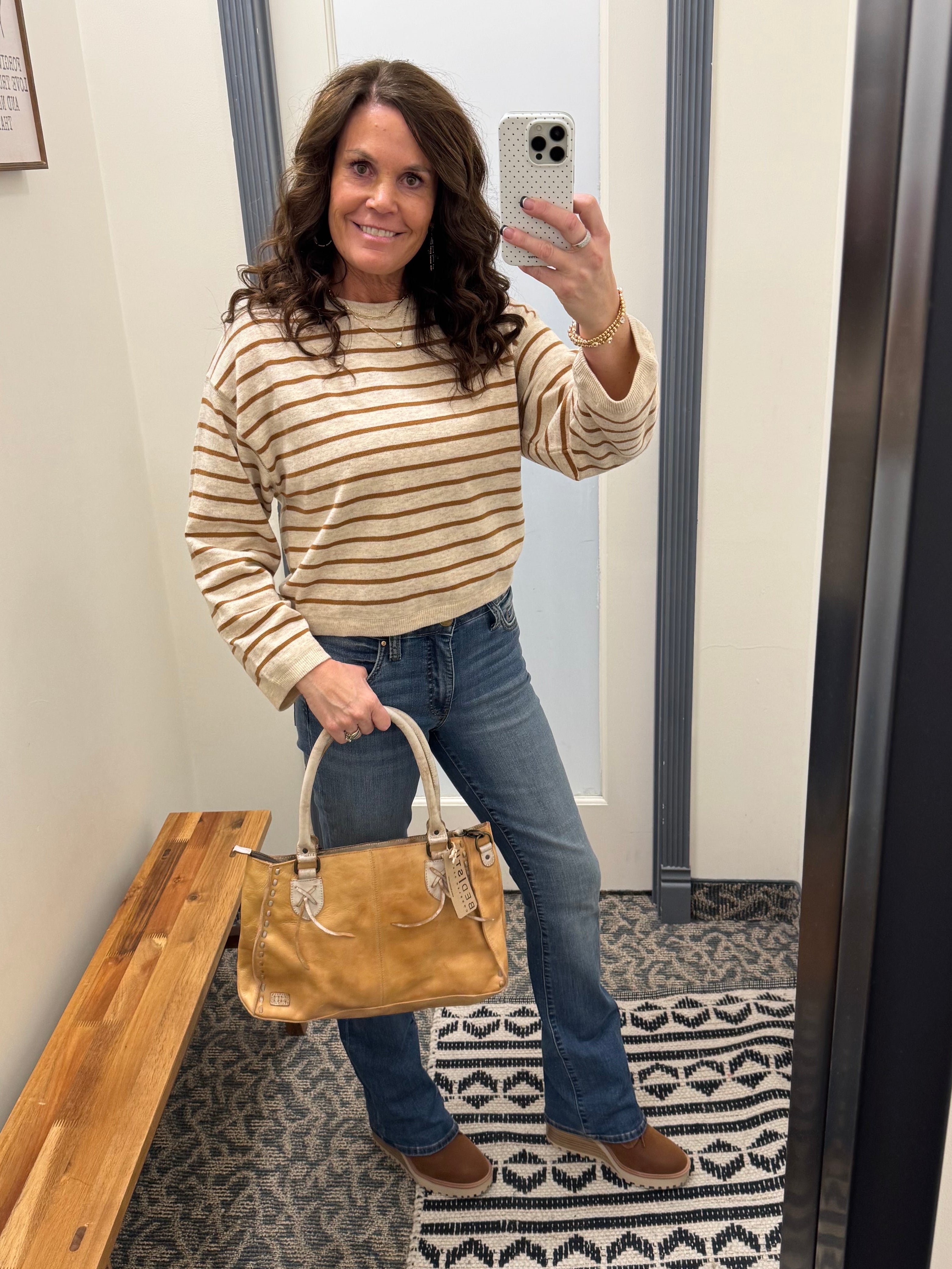 Oatmeal/Camel Soft Knitted Top Top - Sweater MIOU MUSE