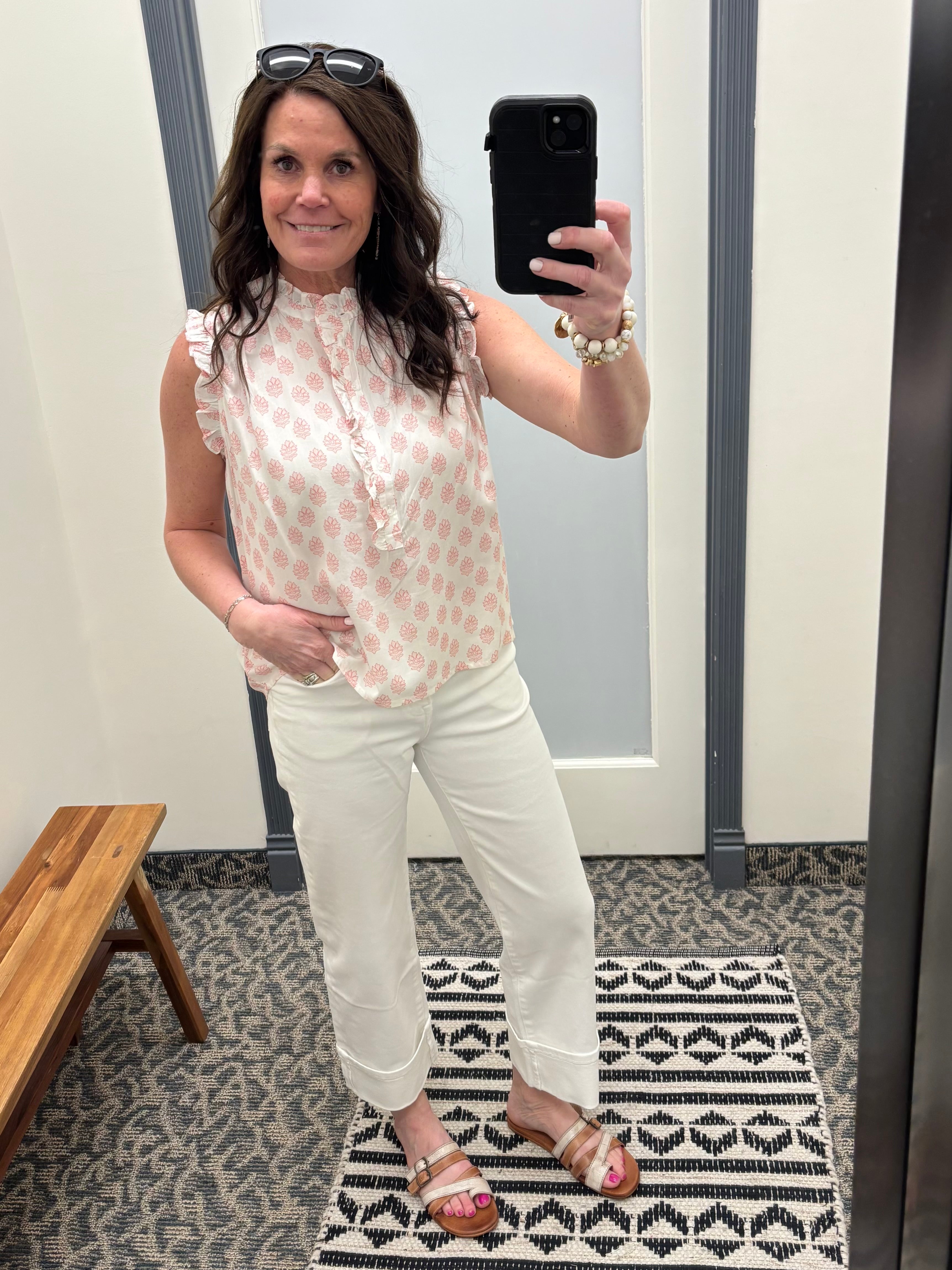 Anita Printed Tank Blouse Tops- Blouses FLAG AND ANTHEM