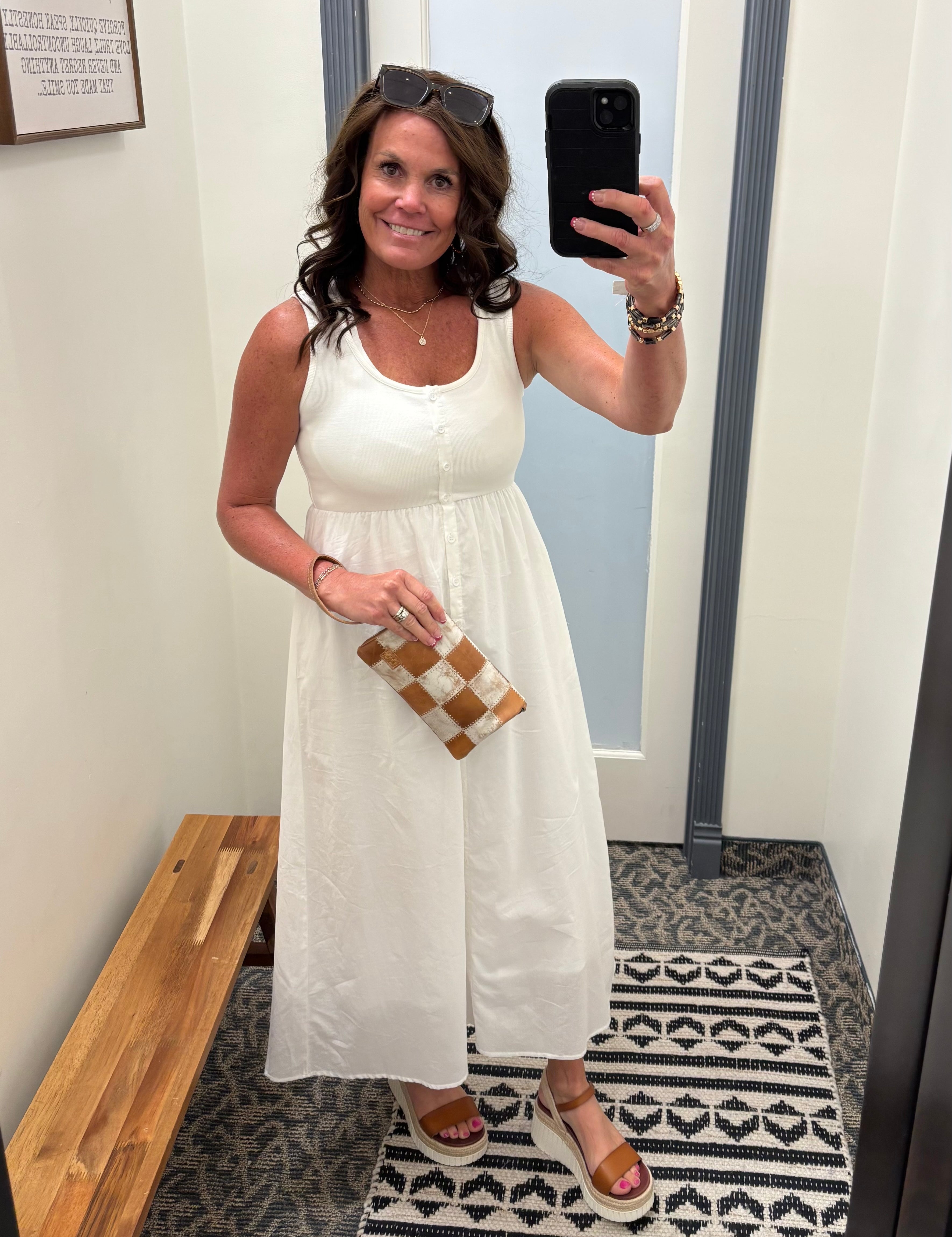 Tank Button Up Midi Dress Dresses WISHLIST