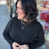 Black Button Down Cardigan Tops- Cardigans STACCATO