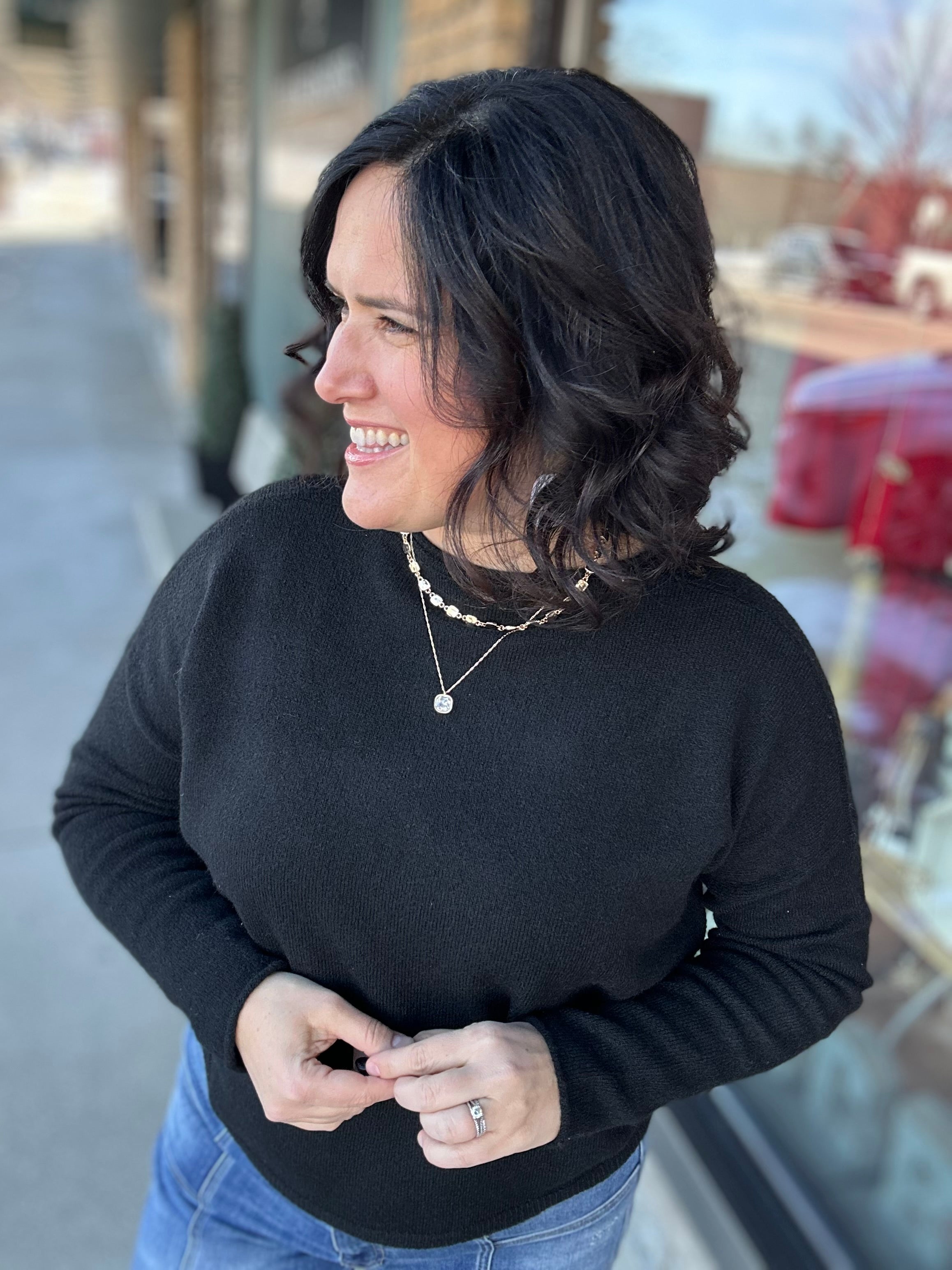 Black Button Down Cardigan Tops- Cardigans STACCATO