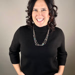 Black Mock Neck Sweater Top - Sweater FATE by LFD