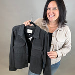 Taupe Heather Faye Jacket Outerwear- Jackets THREAD & SUPPLY