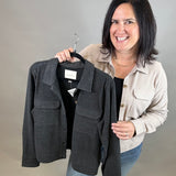 Taupe Heather Faye Jacket Outerwear- Jackets THREAD & SUPPLY