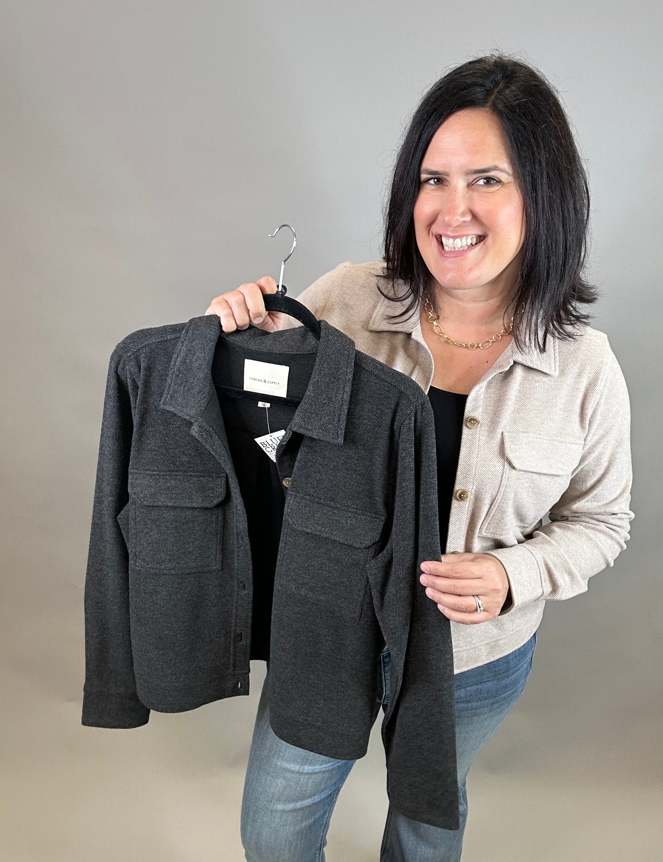 Taupe Heather Faye Jacket Outerwear- Jackets THREAD & SUPPLY