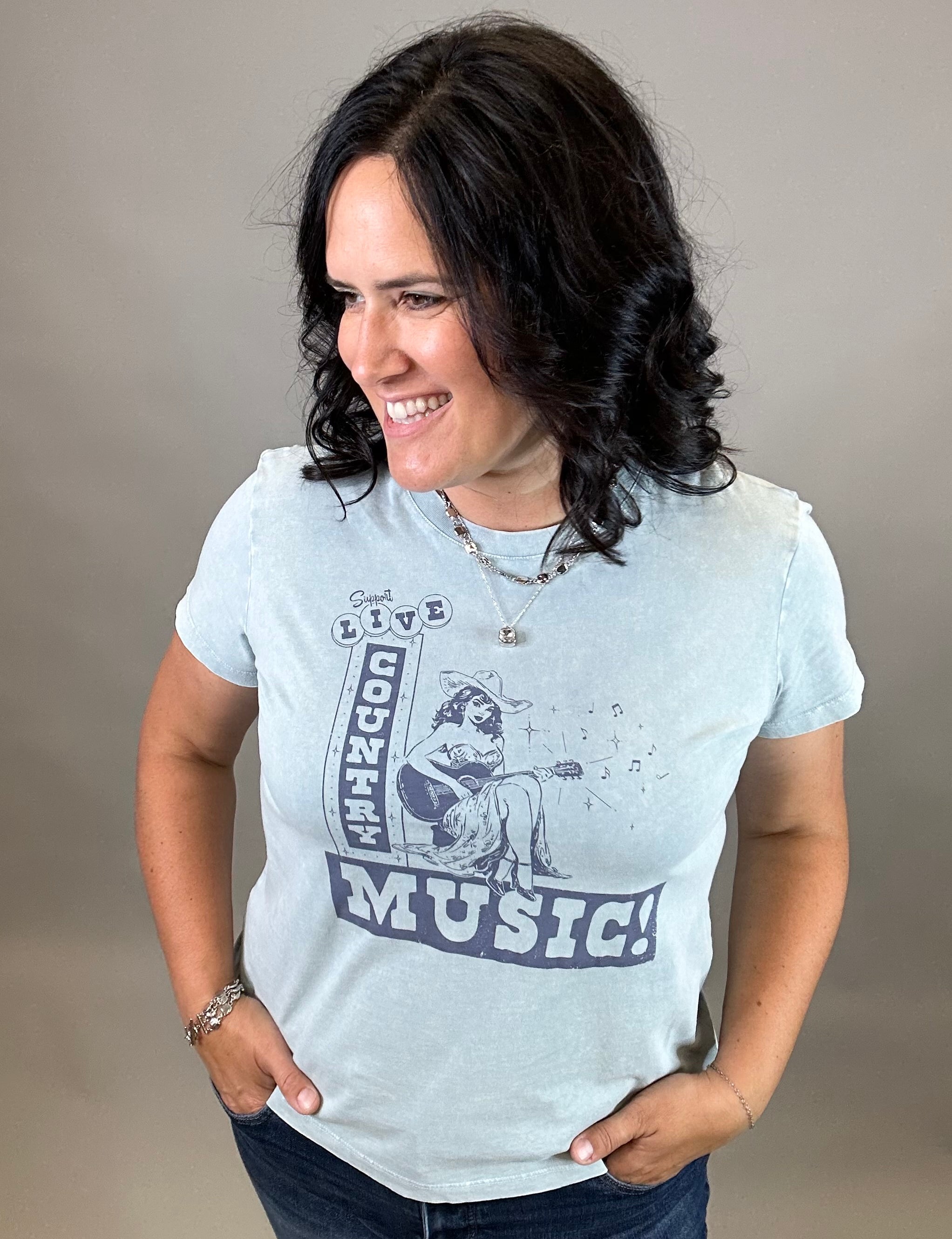 Live Country Music Tee Top - Tee FLAG AND ANTHEM