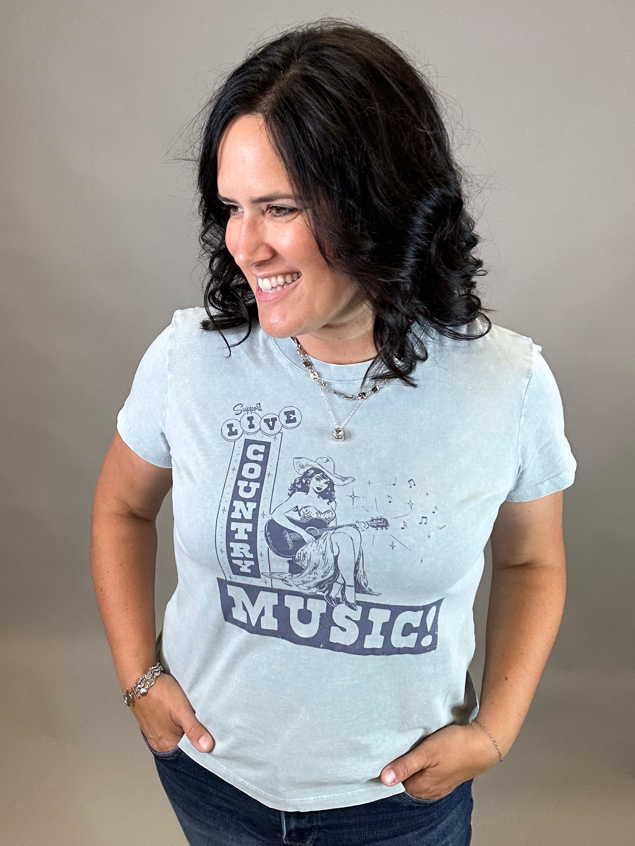 Live Country Music Tee Top - Tee FLAG AND ANTHEM