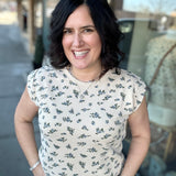 Floral French Terry Muscle Sweatshirt