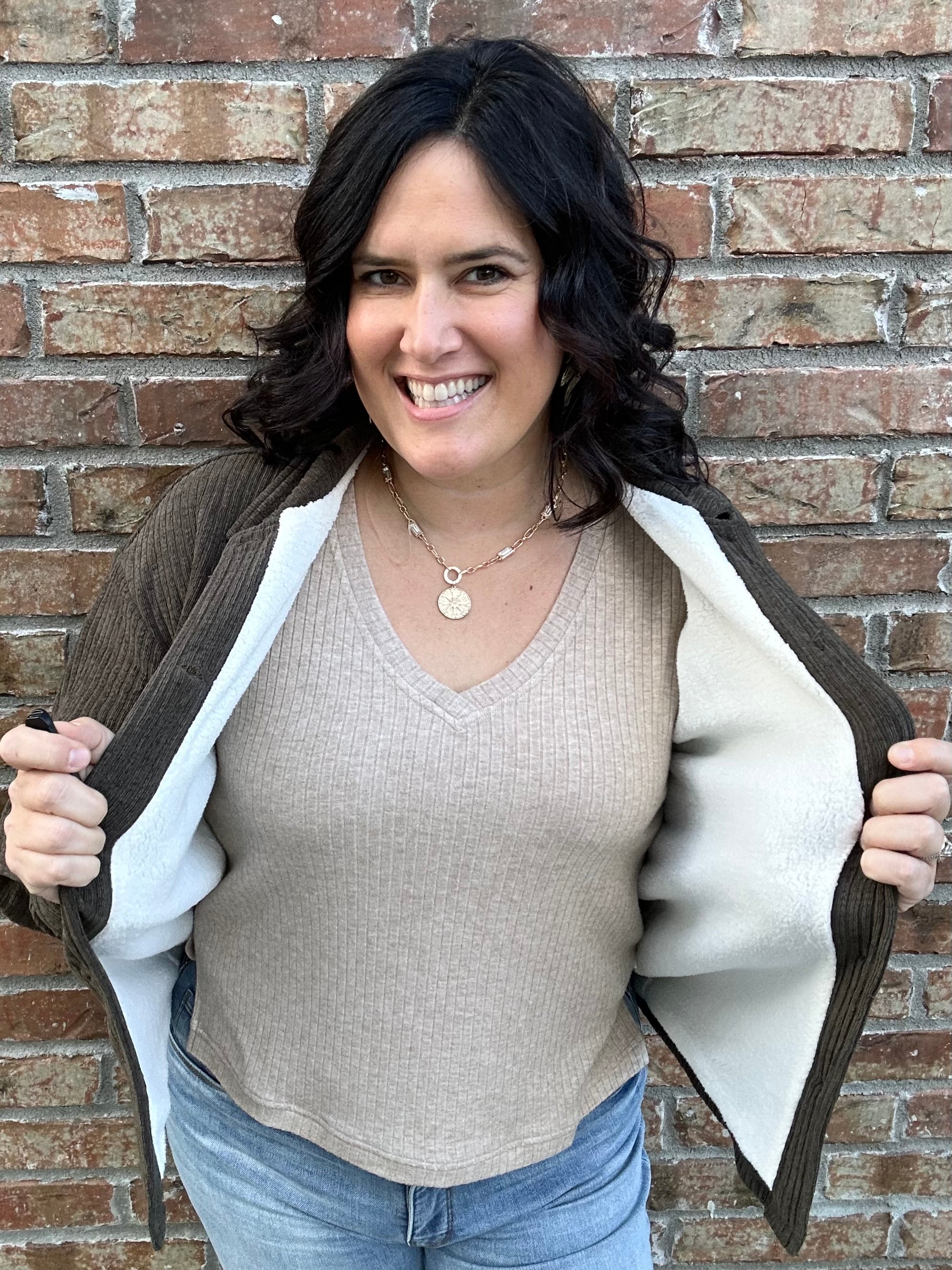 Olive Lined Shirt Jacket Outerwear- Jackets STACCATO