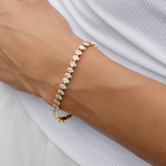 Waterproof 5mm Teardrop Diamond Tennis Bracelet Brenda Grands Jewelry