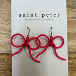 Magenta Bow Earrings Jewelry - Earrings St. Peter Hardware