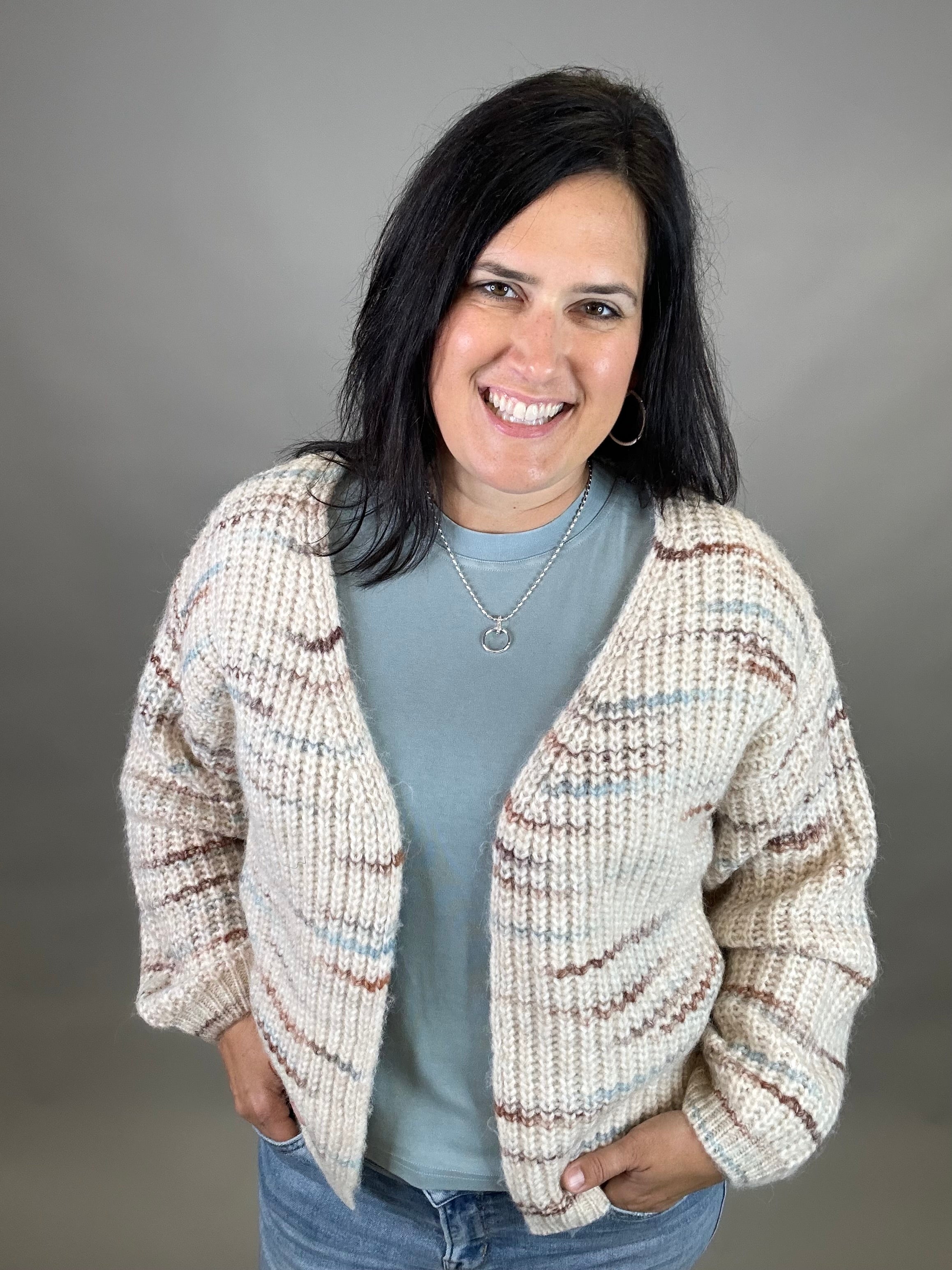 Dorset Balloon Sleeve Cardigan Tops- Cardigans FLAG AND ANTHEM