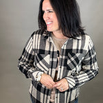 Tan & Black Plaid Button Up Tops - Button Ups PANACHE