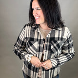 Tan & Black Plaid Button Up Tops - Button Ups PANACHE