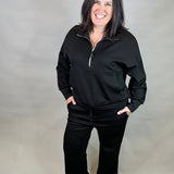Black Tru Side Wide Leg Pant