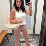 Deep Pink High Rise Jogger