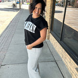 Black Game Day Top Top- Sweatshirt PANACHE