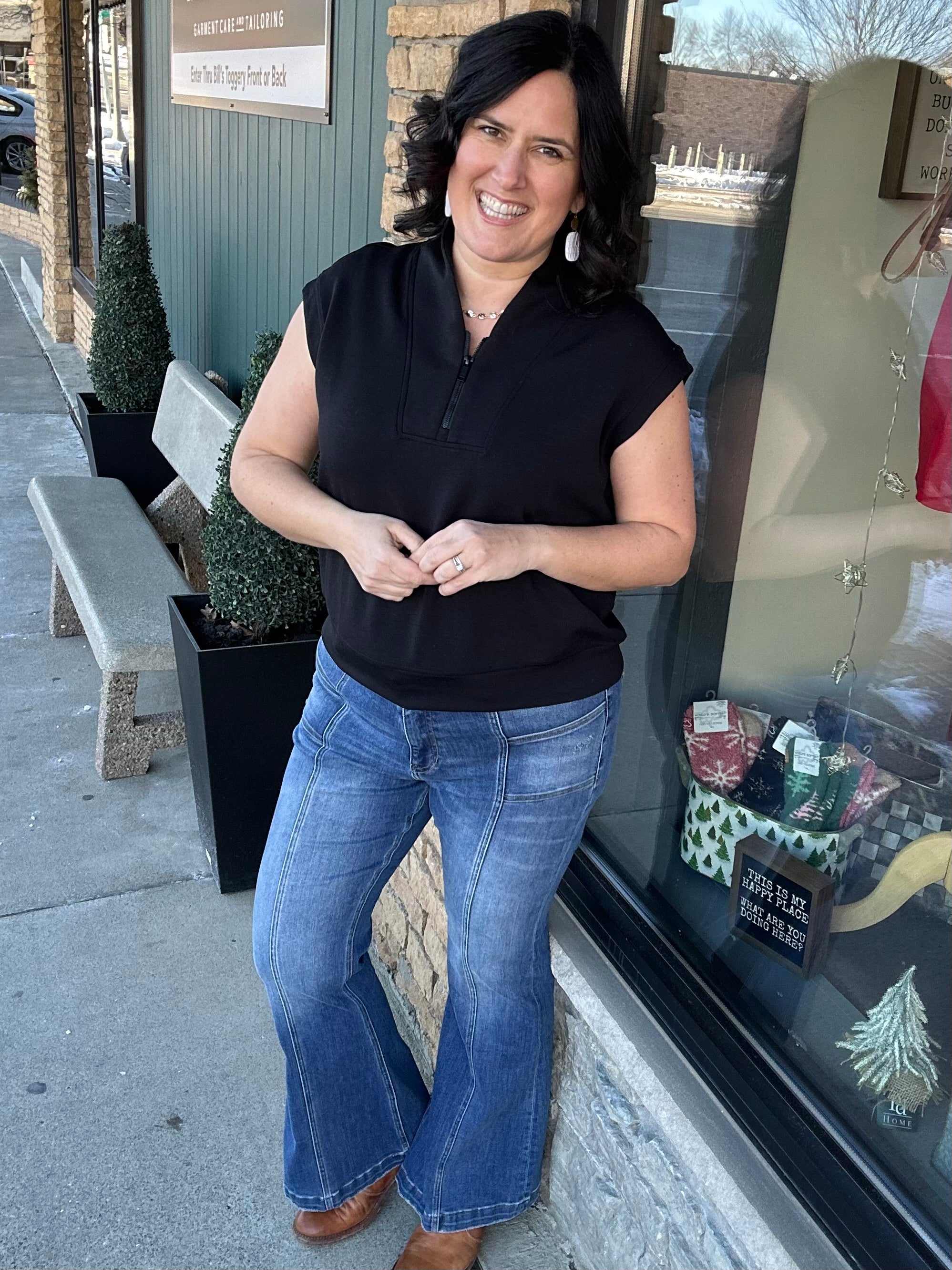 Blue Stone Vintage Wash Flare Jean Bottoms - Pants MICA DENIM