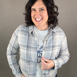 Blue/Tan Beatrice Flannel Tops - Button Ups FLAG AND ANTHEM