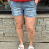 Front Seam Detail Shorts Bottoms - Shorts RISEN