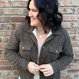 Olive Lined Shirt Jacket Outerwear- Jackets STACCATO