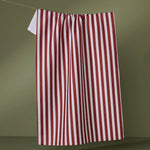 Ribbon Red Tea Towel Geometry
